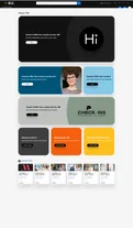 Early home page iteration with a Hi hero