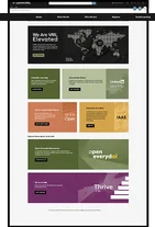 Near-final home page with the We Are VML Elevated hero and navigation