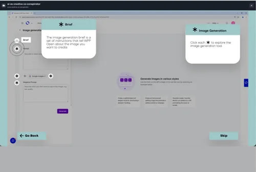 Redesigned screen with rounded modals, asterisk icons and a dark overlay